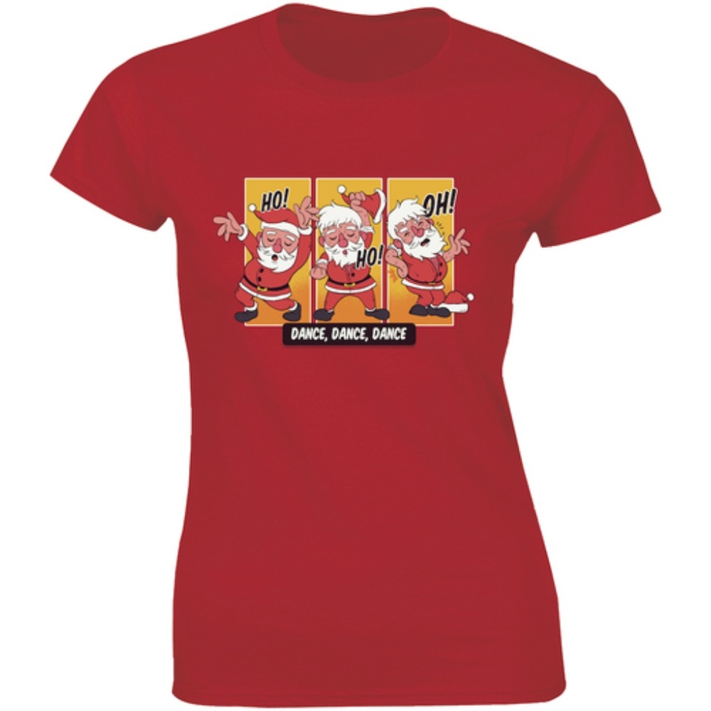 Santa Clause Dancing T-Shirt Funny Christmas Tees